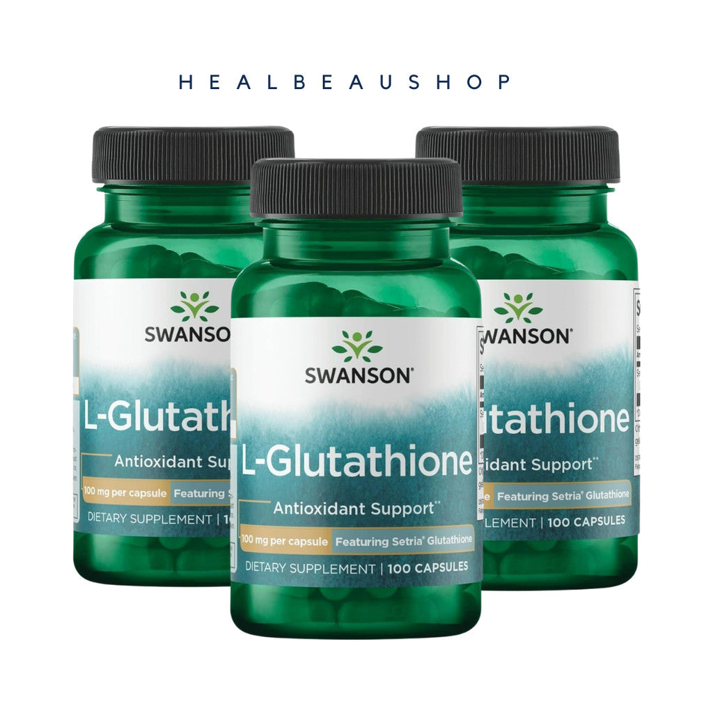 Swanson Setria® L-Glutathione 100mg – 100 Capsules | Antioxidant & Cellular Wellness Support | Original USA Product