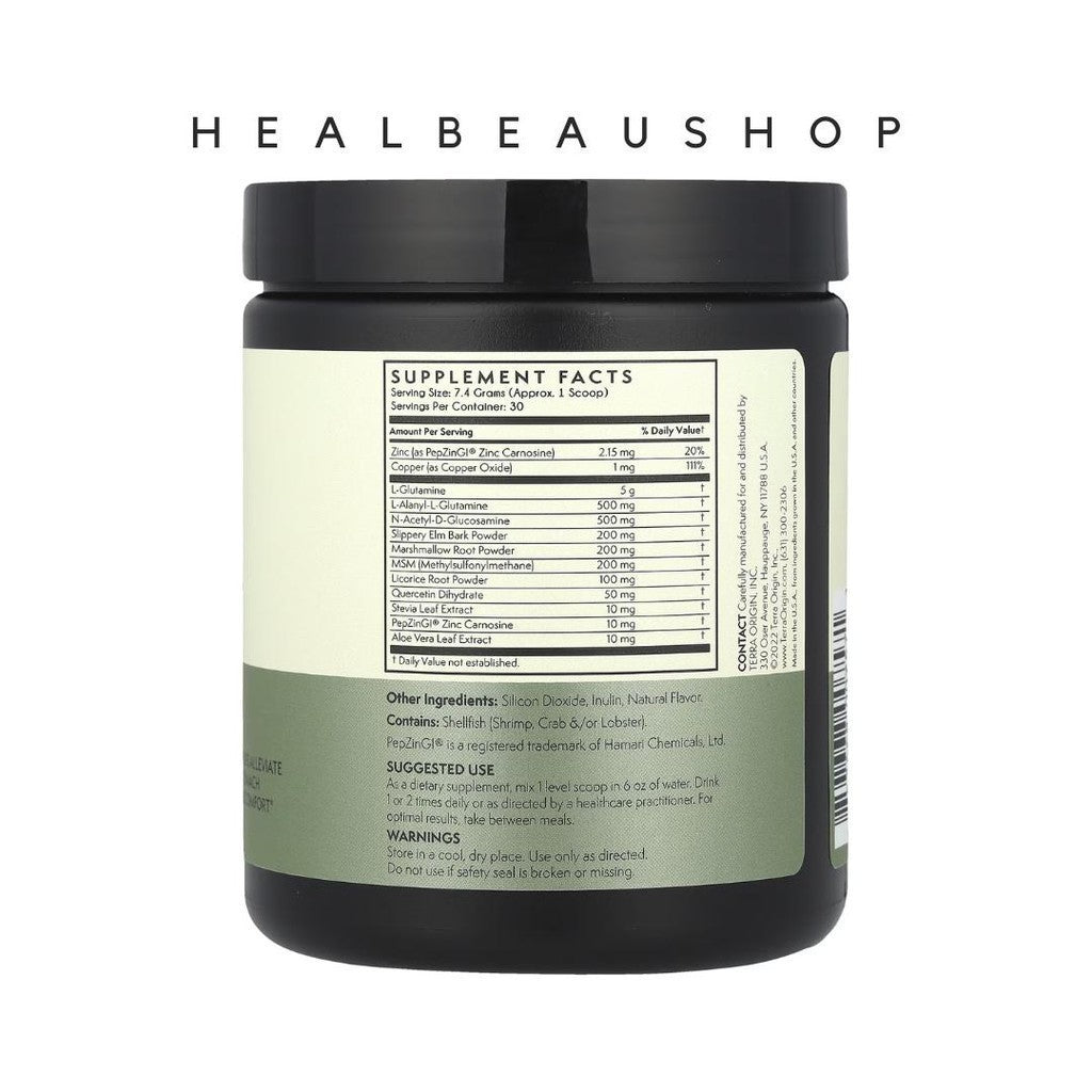 Terra Origin Healthy Gut Powder Peach Banana – 30 Servings | Advanced Digestive & Gut Health Support