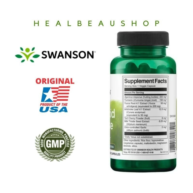 Swanson Uric Acid Cleanse – 60 Capsules | Uric Acid, Kidney & Liver Support | Original USA Product
