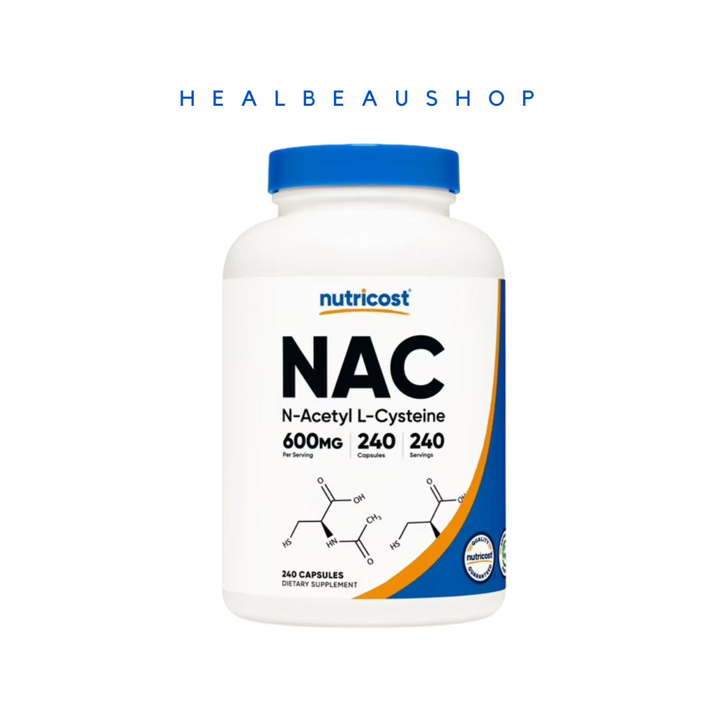 Nutricost NAC (N-Acetyl L-Cysteine) 600mg – Vegan Formula | Antioxidant, Liver & Cellular Health Support | Original USA Product