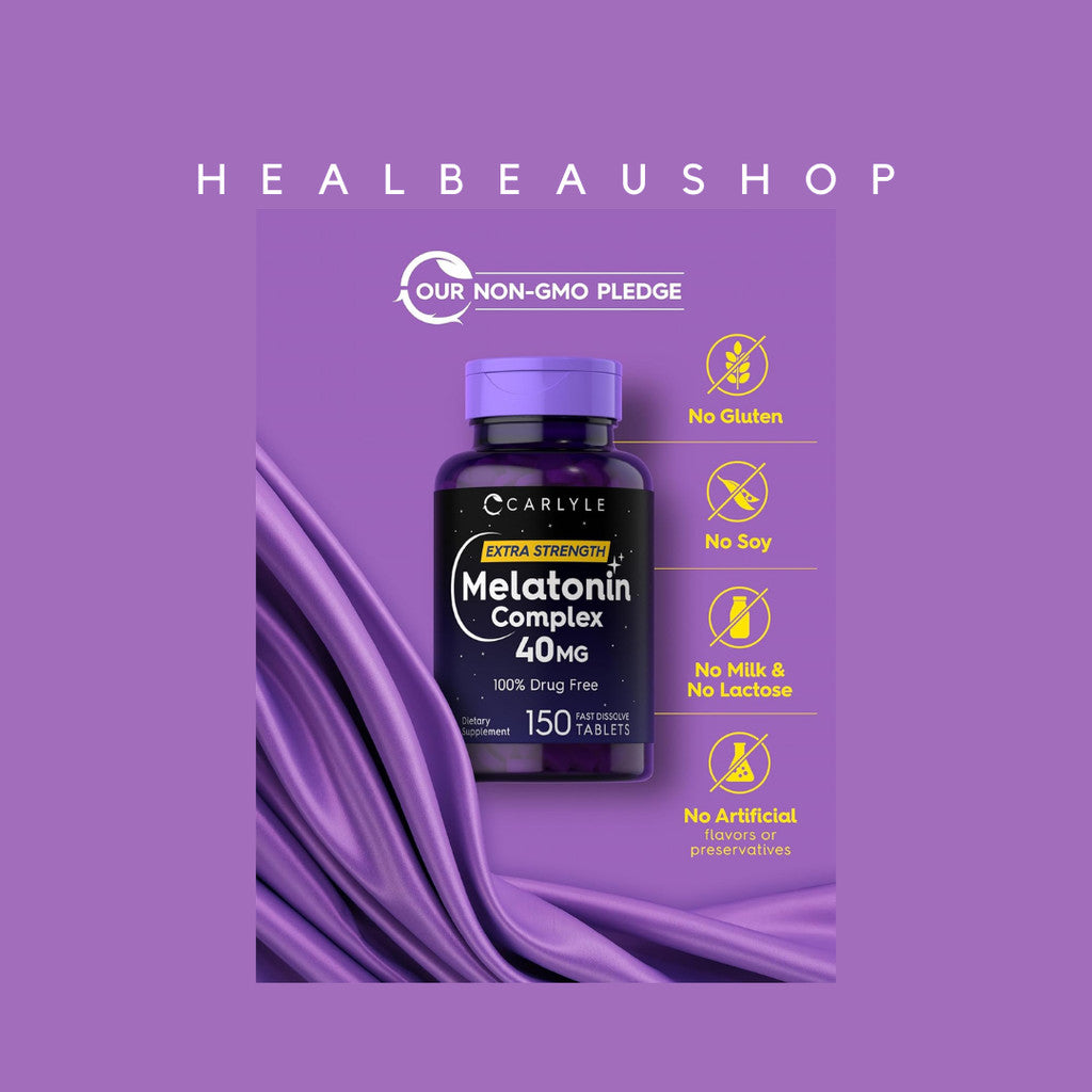 Carlyle Melatonin 40mg Complex – Advanced Sleep & Relaxation Support | Original USA Product