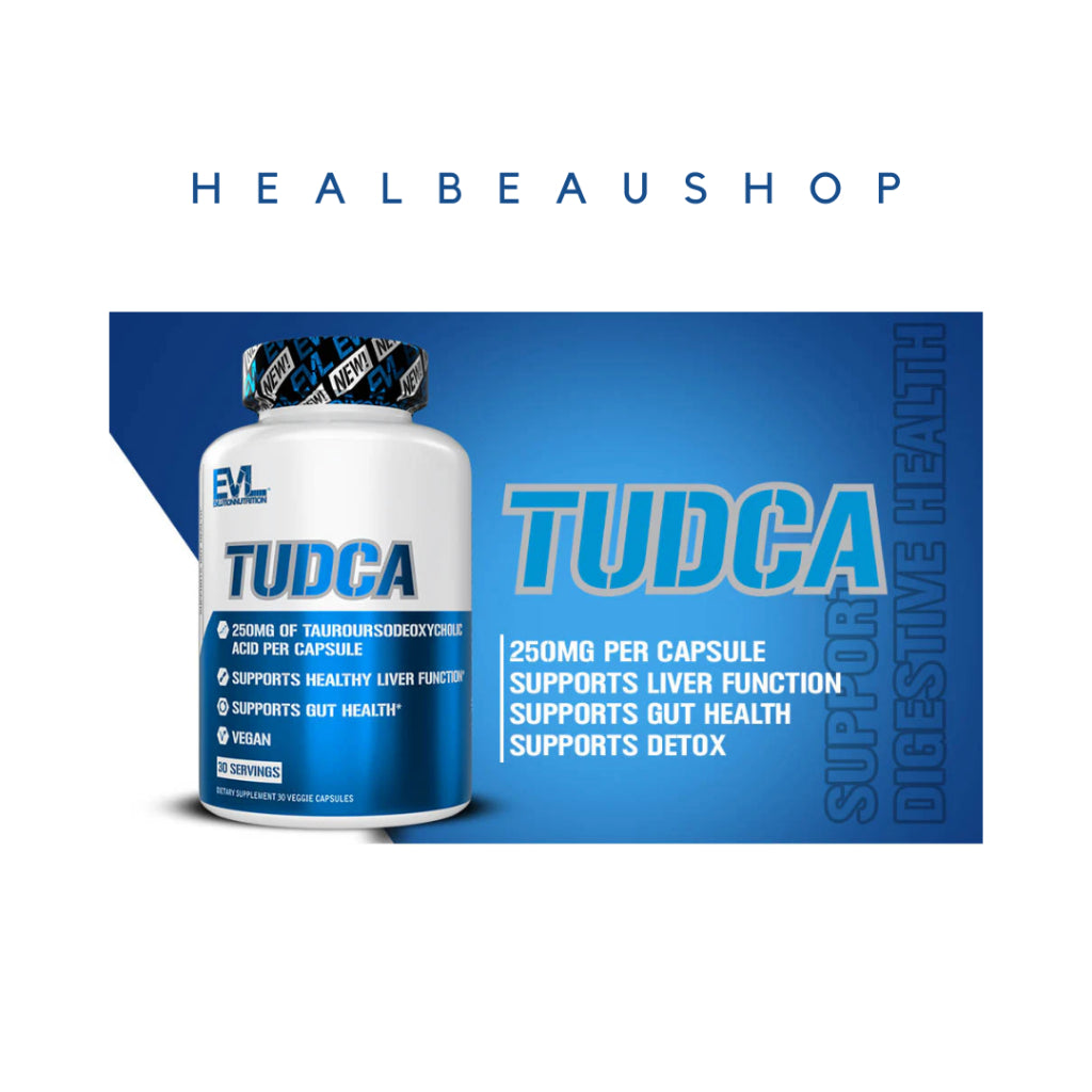EVL Nutrition TUDCA (Tauroursodeoxycholic Acid) 250mg – 30 Vegan Capsules | Liver & Digestive Health Support | Original USA Product