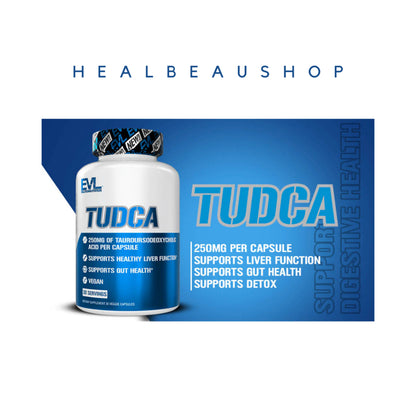 EVL Nutrition TUDCA (Tauroursodeoxycholic Acid) 250mg – 30 Vegan Capsules | Liver & Digestive Health Support | Original USA Product