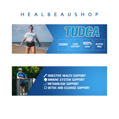 EVL Nutrition TUDCA (Tauroursodeoxycholic Acid) 250mg – 30 Vegan Capsules | Liver & Digestive Health Support | Original USA Product