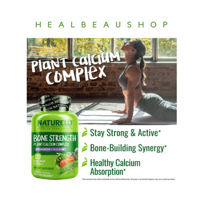 Bone Strength – Plant-Based Calcium, Magnesium, D3, K2 & Zinc | Advanced Bone Health Support | Original USA Product