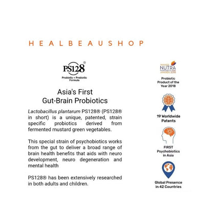 Nuva 128 Happiness Probiotic PS128® – 30 Capsules | Gut-Brain & Emotional Wellness Support