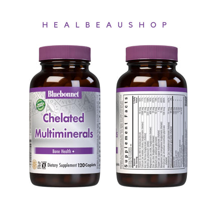 Bluebonnet Chelated Multiminerals – 120 Caplets | Zinc, Magnesium, Copper & Essential Mineral Complex