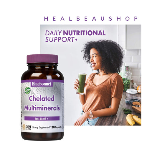 Bluebonnet Chelated Multiminerals – 120 Caplets | Zinc, Magnesium, Copper & Essential Mineral Complex