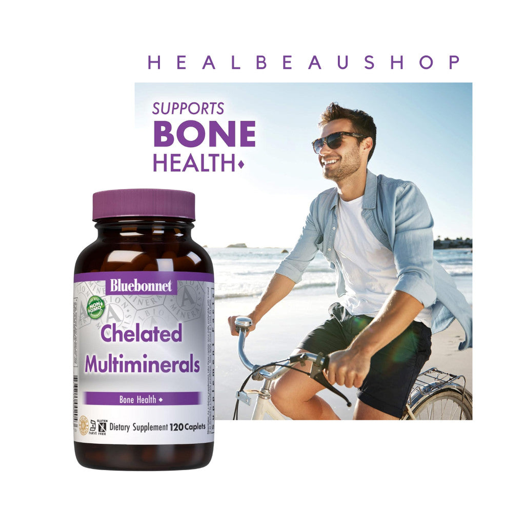 Bluebonnet Chelated Multiminerals – 120 Caplets | Zinc, Magnesium, Copper & Essential Mineral Complex