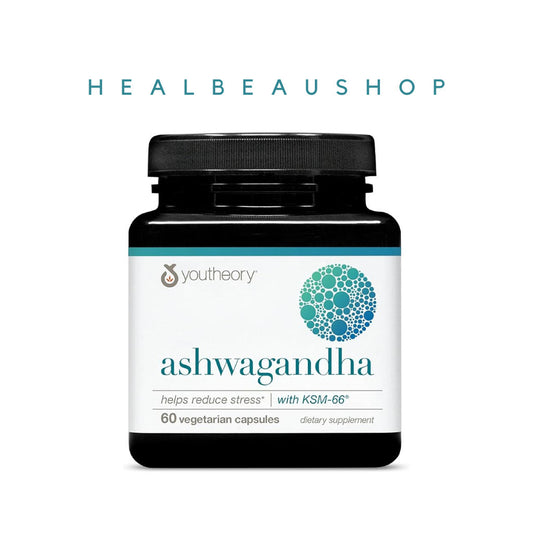 Youtheory Ashwagandha KSM-66® – 60 Vegetarian Capsules | Stress, Mood & Cognitive Support | Original USA Product