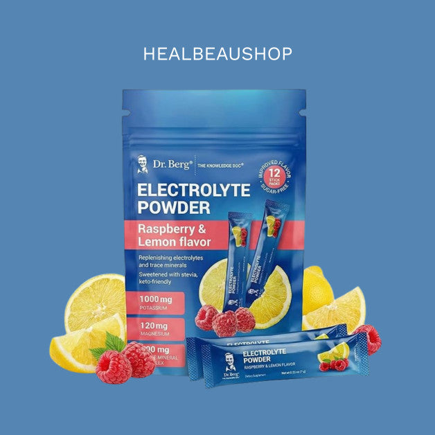 Dr. Berg Electrolyte Powder – 50 Servings | Potassium, Magnesium & Trace Minerals | Hydration & Daily Wellness Support | Original USA Product