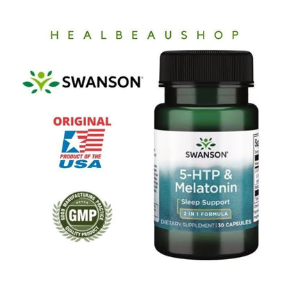 Swanson Ultra 5-HTP & Melatonin – 30 Capsules | Advanced Sleep & Relaxation Support | Original USA Product