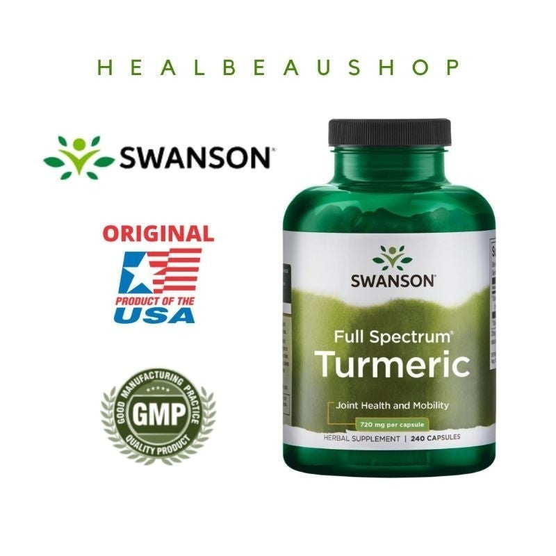 Swanson Full Spectrum® Turmeric (Curcumin) 720mg – Liver, Digestive & Antioxidant Support | Original USA Product