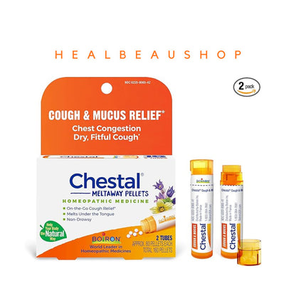 Boiron Chestal Kids – Children's Dry & Mucus Cough Relief Tablets | Homeopathic Formula