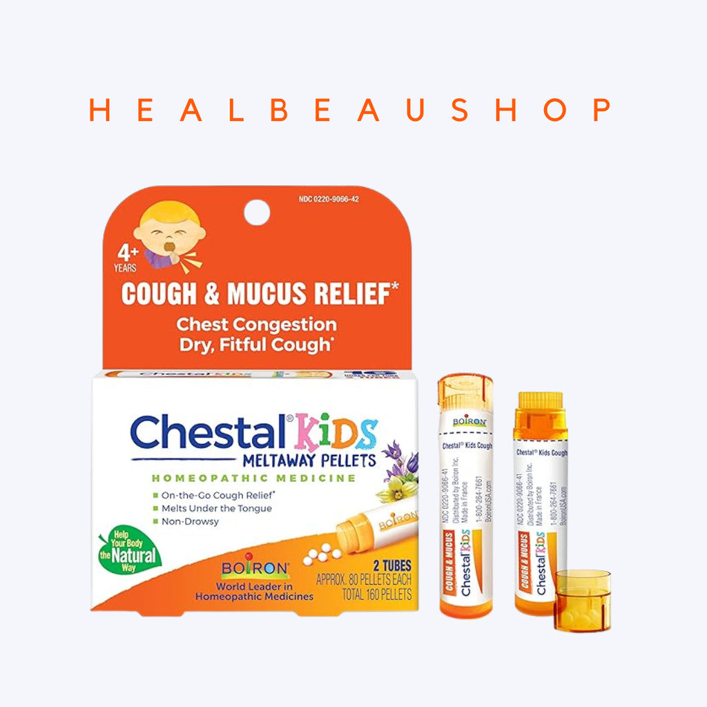 Boiron Chestal Kids – Children's Dry & Mucus Cough Relief Tablets | Homeopathic Formula