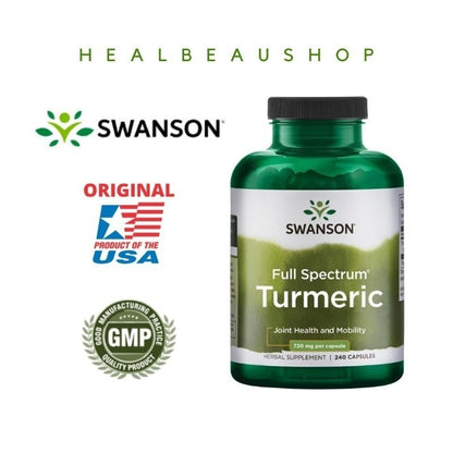 Swanson Full Spectrum® Turmeric (Curcumin) 720mg – Liver, Digestive & Antioxidant Support | Original USA Product