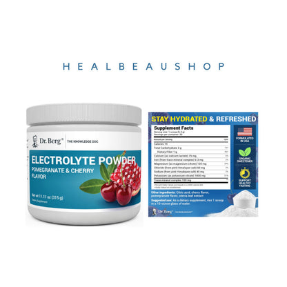 Dr. Berg Electrolyte Powder – 50 Servings | Potassium, Magnesium & Trace Minerals | Hydration & Daily Wellness Support | Original USA Product