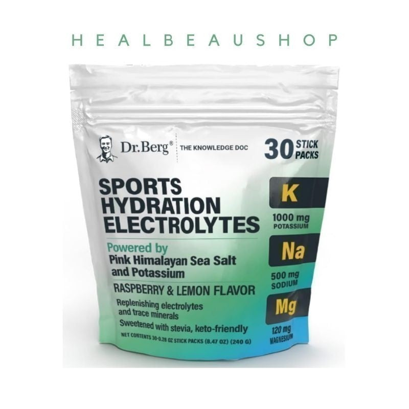 Dr. Berg Electrolyte Powder – 50 Servings | Potassium, Magnesium & Trace Minerals | Hydration & Daily Wellness Support | Original USA Product