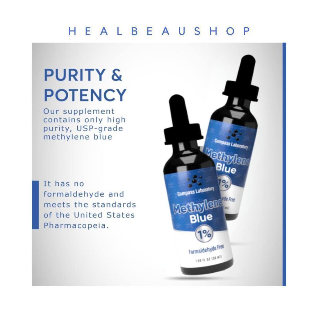 Methylene Blue 1% USP Grade – 50ml | High-Purity Laboratory Grade Solution | Original USA Product