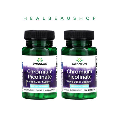 Swanson Chromium Picolinate 200mcg – Blood Sugar & Metabolic Support | Original USA Product