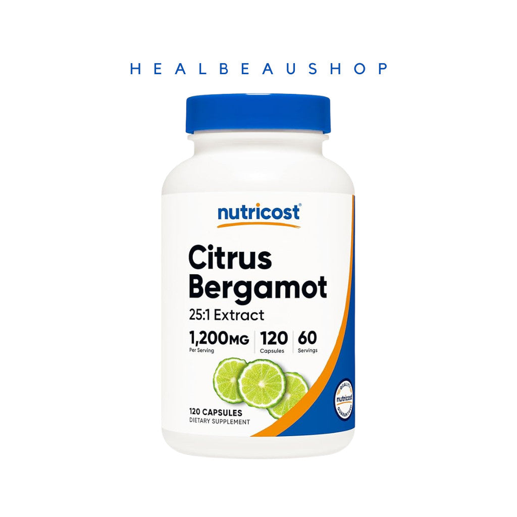 Nutricost Citrus Bergamot 1200mg – 120 Capsules | Cardiovascular & Cholesterol Support | Original USA Product