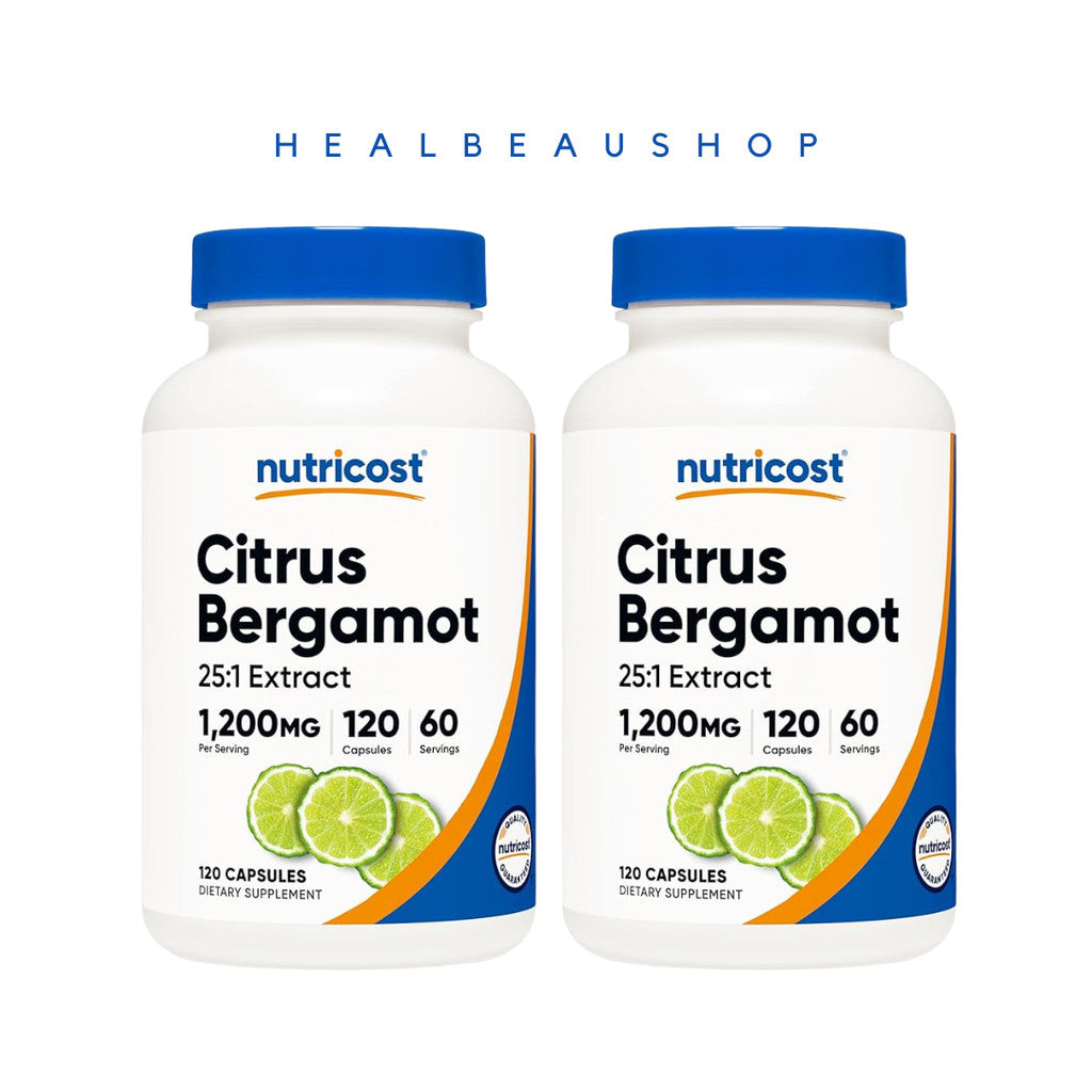 Nutricost Citrus Bergamot 1200mg – 120 Capsules | Cardiovascular & Cholesterol Support | Original USA Product