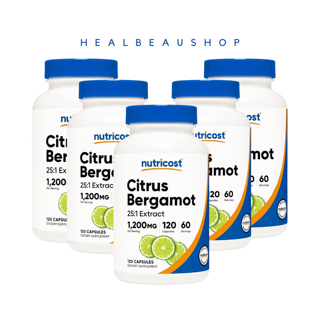 Nutricost Citrus Bergamot 1200mg – 120 Capsules | Cardiovascular & Cholesterol Support | Original USA Product