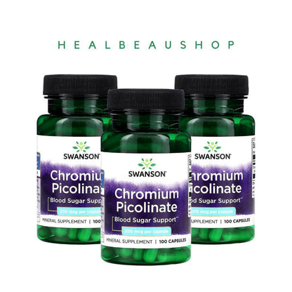 Swanson Chromium Picolinate 200mcg – Blood Sugar & Metabolic Support | Original USA Product