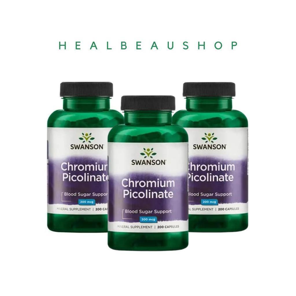 Swanson Chromium Picolinate 200mcg – Blood Sugar & Metabolic Support | Original USA Product