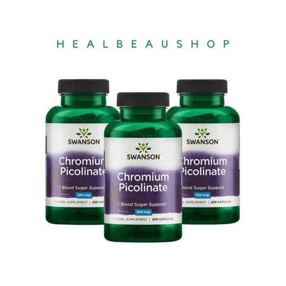 Swanson Chromium Picolinate 200mcg – Blood Sugar & Metabolic Support | Original USA Product