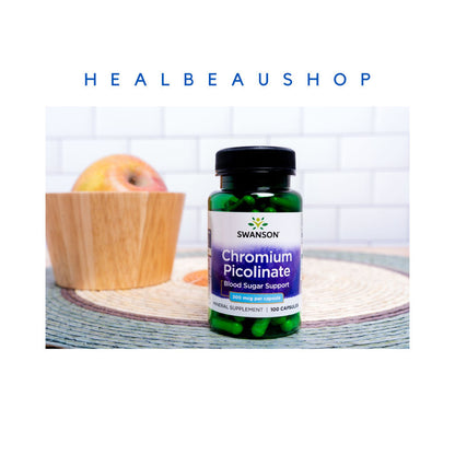 Swanson Chromium Picolinate 200mcg – Blood Sugar & Metabolic Support | Original USA Product