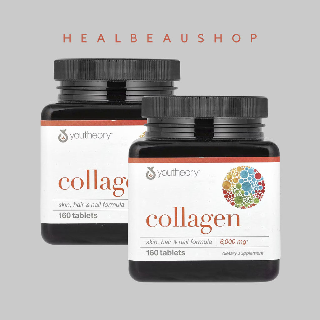 Youtheory Advanced Collagen 6000mg – Hair, Skin & Nails Support | 120 / 160 / 290 Tablets | Original USA Product