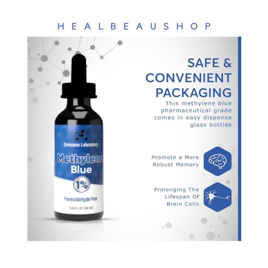 Methylene Blue 1% USP Grade – 50ml | High-Purity Laboratory Grade Solution | Original USA Product