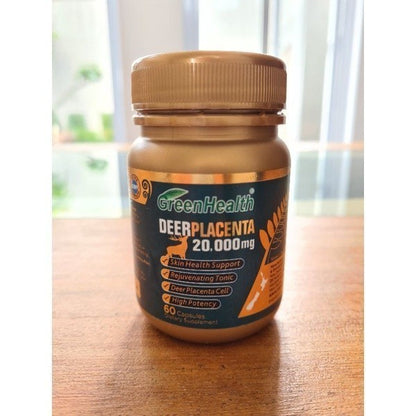 Green Health Deer Placenta 20,000mg – 60 Capsules | Premium New Zealand Deer Placenta Supplement