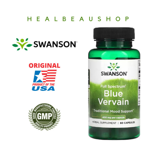 Swanson Blue Vervain 400mg – Herbal Mood & Stress Support | Original USA Product