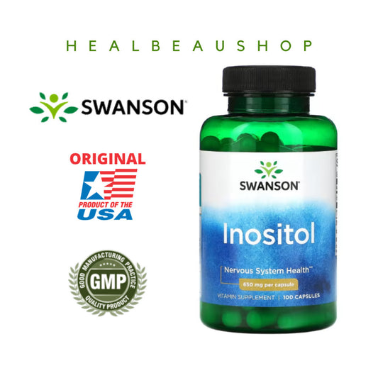 Swanson Inositol 650mg – 100 Capsules | Hormonal Balance, Fertility & PCOS Support | Made in USA