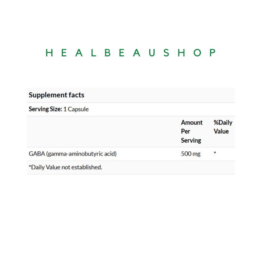 Swanson GABA 500mg – Calm Mind & Relaxation Support