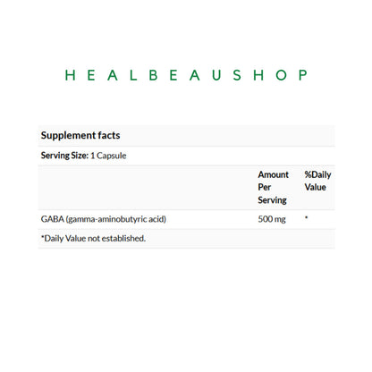 Swanson GABA 500mg – Calm Mind & Relaxation Support