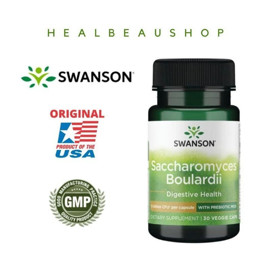 Swanson Saccharomyces Boulardii with MOS Prebiotic – 5 Billion CFU | Digestive, Gut & Immune Support | Original USA Product