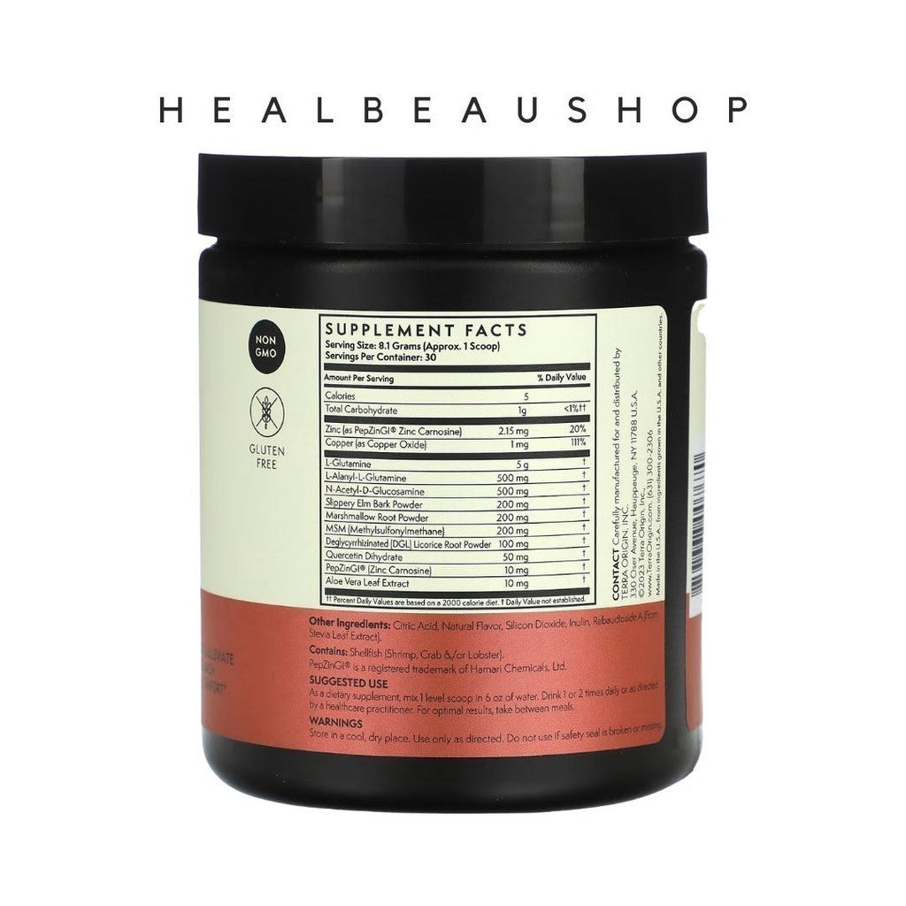 Terra Origin Healthy Gut Powder Peach Banana – 30 Servings | Advanced Digestive & Gut Health Support