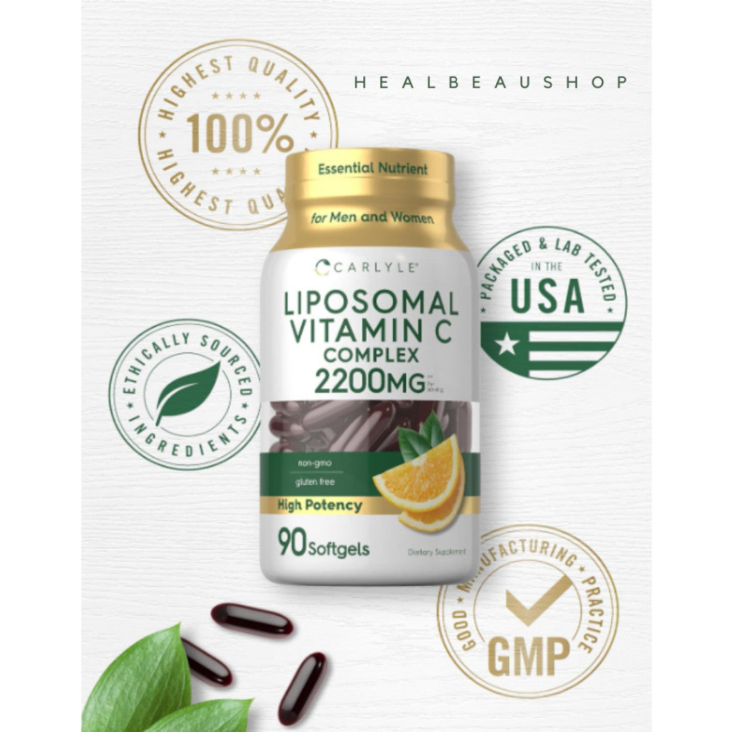 Carlyle Liposomal Vitamin C 2200mg – 90 Softgels | Immune & Antioxidant Support | Original USA Product