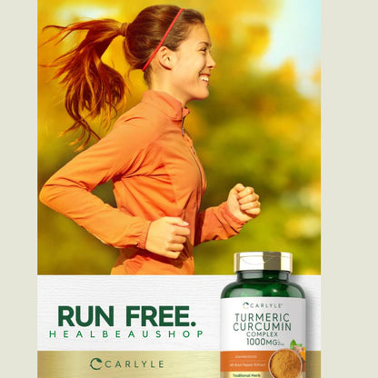 Carlyle Turmeric Curcumin Complex 1000mg / Turmeric Ginger Complex 3000mg – Antioxidant & Herbal Wellness Support | Original USA Product
