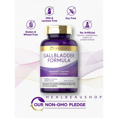 Carlyle Gallbladder Formula – 120 Capsules | Digestive Enzyme & Gallbladder Support Supplement