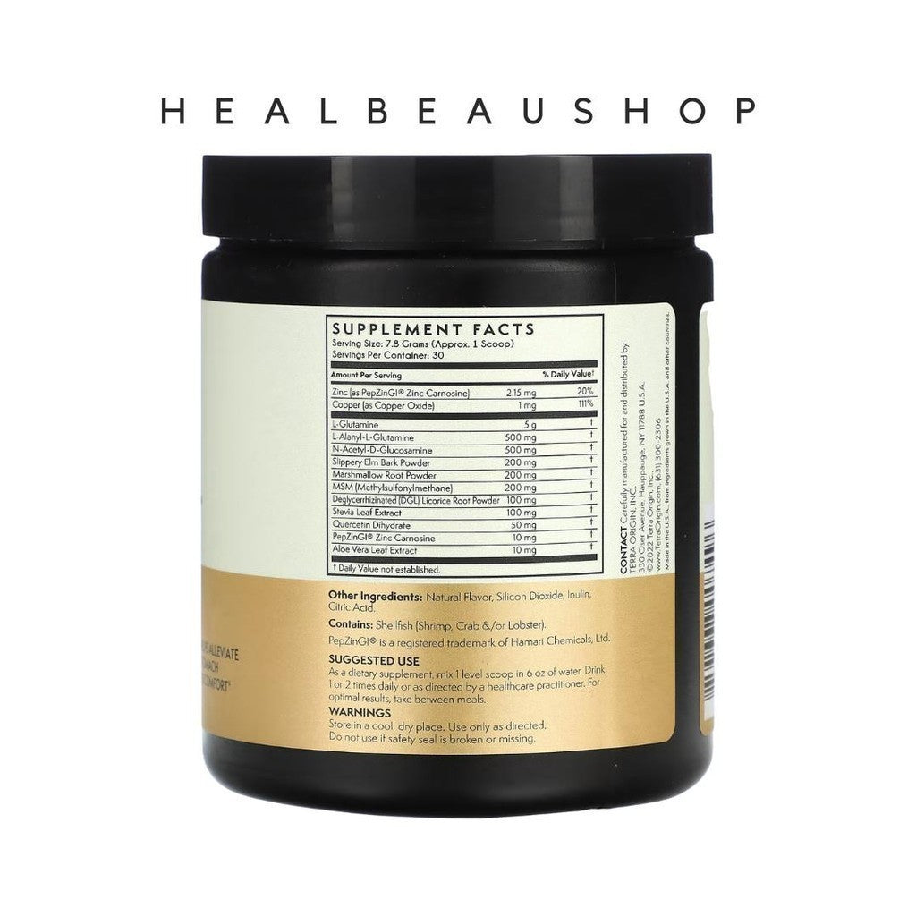 Terra Origin Healthy Gut Powder Peach Banana – 30 Servings | Advanced Digestive & Gut Health Support