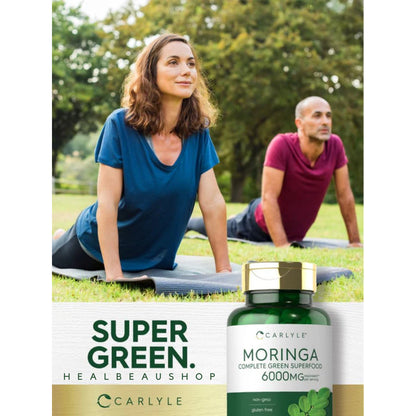Carlyle Moringa Oleifera 6000mg – 180 Capsules | Antioxidant & Superfood Support Supplement