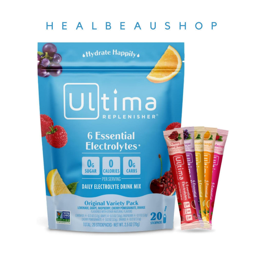 Ultima Replenisher Electrolytes – Sodium, Potassium, Magnesium, Zinc & Vitamin C | Sugar-Free Hydration Mix | Original USA Product