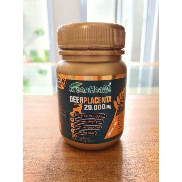 Green Health Deer Placenta 20,000mg Bundle Pack – 2 Bottles | Original New Zealand | 60 Capsules per Bottle