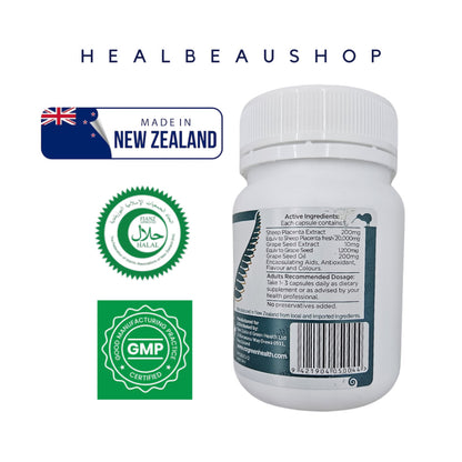 Green Health Super Sheep Placenta 20,000mg – 60 Capsules | Beauty, Wellness & Vitality Support | Halal | Made in New Zealand