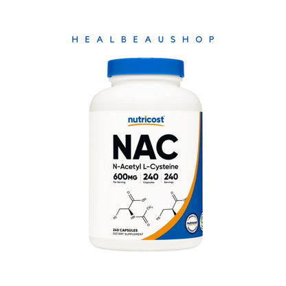 Nutricost NAC (N-Acetyl L-Cysteine) 600mg – Vegan Formula | Antioxidant, Liver & Cellular Health Support | Original USA Product