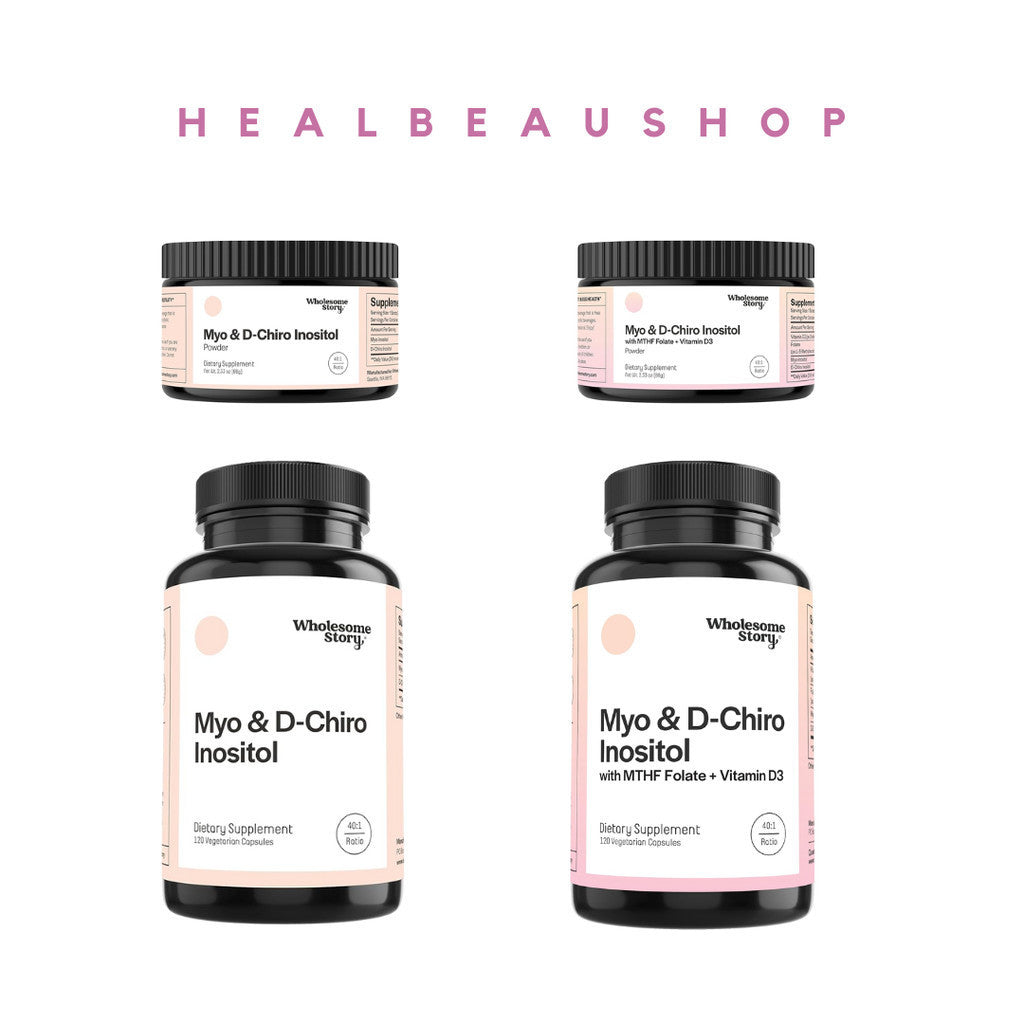 Wholesome Story Myo-Inositol & D-Chiro Inositol 40:1 with MTHF Folate & Vitamin D3 – Hormone, Ovarian & Reproductive Health Support | Original USA Product